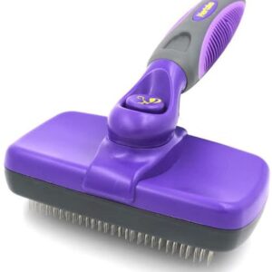 Hertzko Self Cleaning Slicker Brush Gently Removes Loose Undercoat Mats