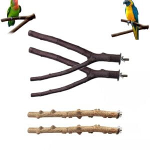 Rollmoss 4 Pcs Bird Perch Stand For Parrots Bird Perches
