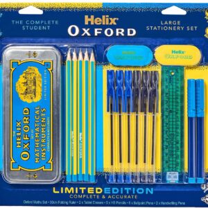 Helix Oxford Clash Stationery Set (Includes Pens, Pencils, Erasers)