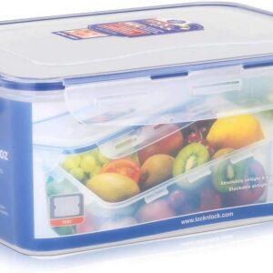 LocknLock Easy Essentials Food Storage lids/Airtight containers, BPA Free, Rectangle-186 oz-for Flour & Sugar, Clear