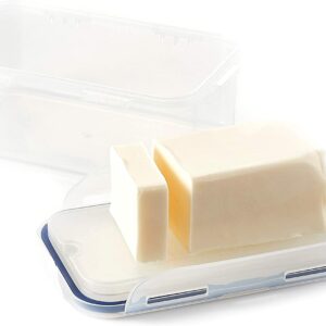 LocknLock Easy Essentials Food Storage lids/Airtight containers, BPA Free, Butter-25 oz, Clear