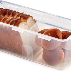 LocknLock Easy Essentials Food Storage lids/Airtight containers, BPA Free, Bread Box-21.1 Cup, Clear