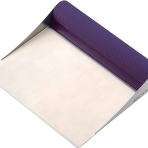 Rachael Ray Tools and Gadgets Stainless Steel Pastry Scraper / Bench Scrape / Kitchen Tool for Baking and Cooking / Dishwasher Safe, Purple