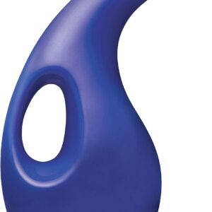 Rachael Ray Solid Glaze Ceramics EVOO Olive Oil Bottle Dispenser with Spout - 24 Ounce, Blue