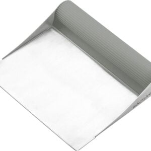 Rachael Ray Tools and Gadgets Stainless Steel Pastry Scraper / Bench Scrape / Kitchen Tool for Baking and Cooking / Dishwasher Safe, Sea Salt Gray, 6x5x1in